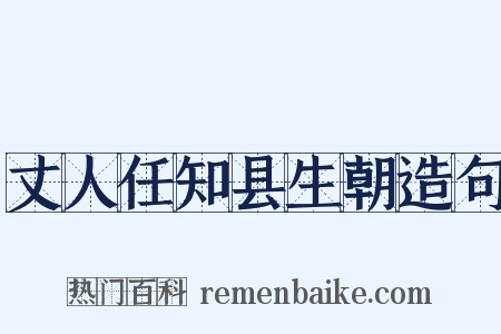 丈人任知县生朝造句是什么意思的图片